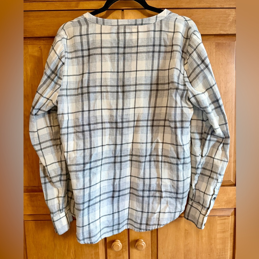 Calvin Klein Jeans Cream and Gray Flannel Shirt - Picture 2 of 7